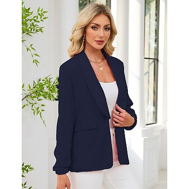 Womens Long Sleeve Blazer Business Casual Open Front Work Office Suit Jackets