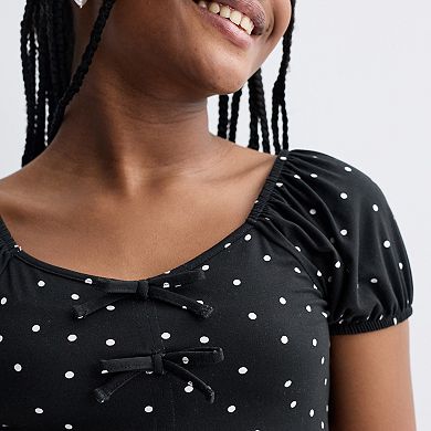 Girls 6-20 SO® Short Sleeve Babydoll Top in Regular & Plus Size