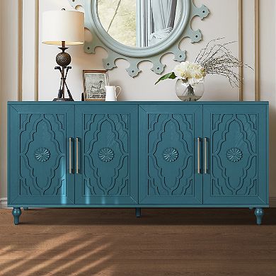 63'' Large Storage Wooden Sideboard