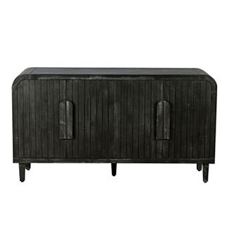 59'' Farmhouse Curved Vintage Storage Sideboard