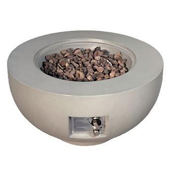 Outdoor Round 40,000 BTU Propane Fire Pit Table with Free Lava Rocks and Burner Lid
