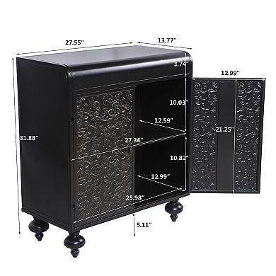 Storage Sideboard Buffet Cabinet With 2 Doors