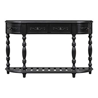 Mid-century Curved Console Table Sofa Table Entryway Table