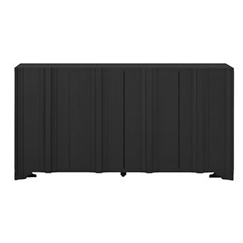 Modern 4-Door Sideboard with Adjustable Shelves