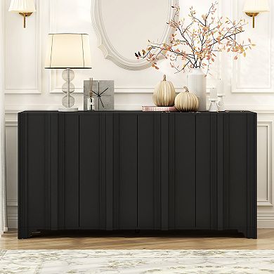 Modern 4-Door Sideboard with Adjustable Shelves
