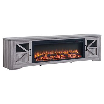 75" Fireplace TV Stand with 44" Electric Fireplace