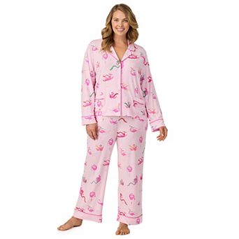 Plus Size Beauty Sleep Social Long Sleeve Pajama Top & Pajama Bottoms Set