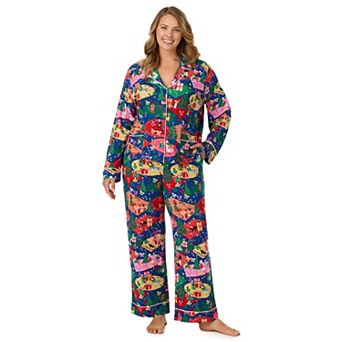 Plus Size Beauty Sleep Social Long Sleeve Pajama Top & Pajama Bottoms Set