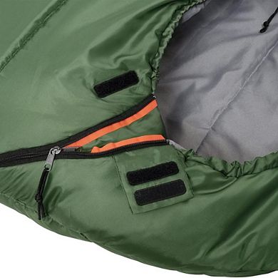 20°F Mummy Sleeping Bag, 82" x 33", Cold Weather, Olive Green