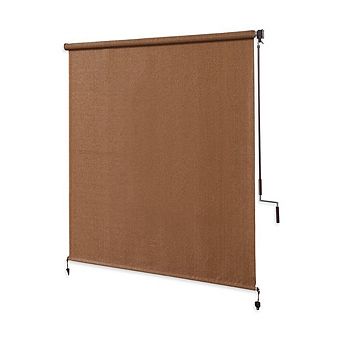 Exterior Cordless Roller Shade 4×6 ft, 90% UV Protection, Mocha