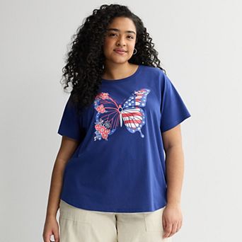 Women's Plus Sonoma Goods For Life® Americana Graphic Short Sleeve Tee