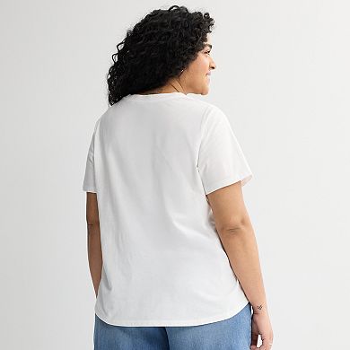 Women's Plus Sonoma Goods For Life® Americana Short Sleeve Graphic Tee