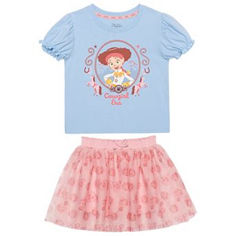 Girls 4-12 Disney Jessie Cowgirl Era 2 pc Top & Skirt Set