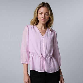 Women's Simply Vera Vera Wang Drawcord Waist Top
