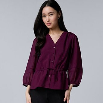 Women's Simply Vera Vera Wang Drawcord Waist Top