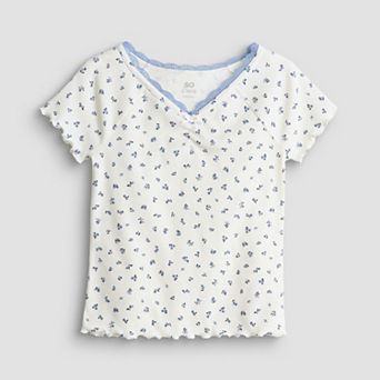 Girls 7-20 SO® Short Sleeve Cinch Front Top in Regular & Plus Size