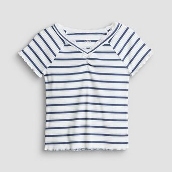 Girls 7-20 SO® Short Sleeve Cinch Front Top in Regular & Plus Size