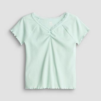 Girls 7-20 SO® Short Sleeve Cinch Front Top in Regular & Plus Size