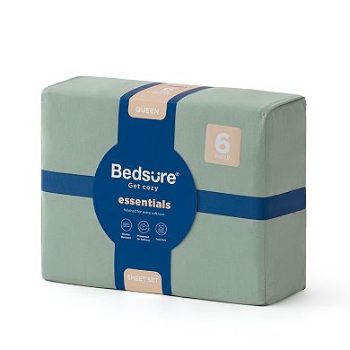 Bedsure Washed Microfiber Sheet & Pillowcase Set