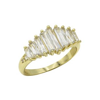 City Luxe Gold-Tone Cubic Zirconia Ring