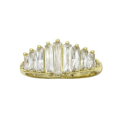 City Luxe Gold-Tone Cubic Zirconia Ring