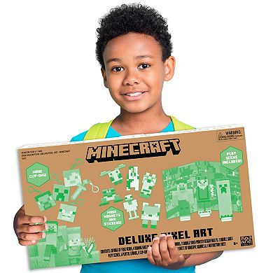Tara Toy Deluxe Pixel Art Craft Kit - Minecraft - 810-pc. Design & Fuse Magnets & Stickers