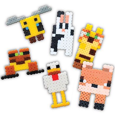 Tara Toy Deluxe Pixel Art Craft Kit - Minecraft - 810-pc. Design & Fuse Magnets & Stickers
