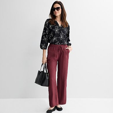 Women's Croft & Barrow® Pull-On Crinkle Pants