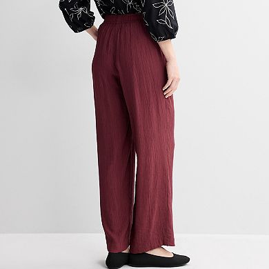 Women's Croft & Barrow® Pull-On Crinkle Pants