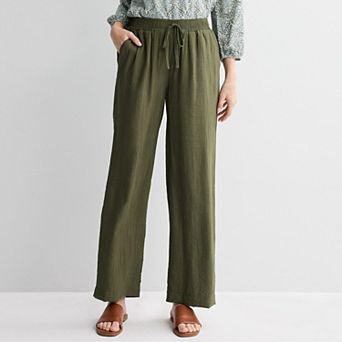 Women's Croft & Barrow® Pull-On Crinkle Pants