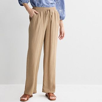 Women's Croft & Barrow® Pull-On Crinkle Pants