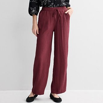 Women's Croft & Barrow® Pull-On Crinkle Pants