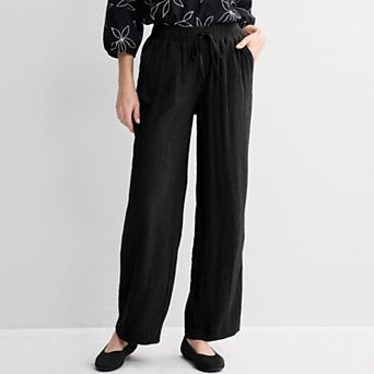 Women's Croft & Barrow® Pull-On Crinkle Pants