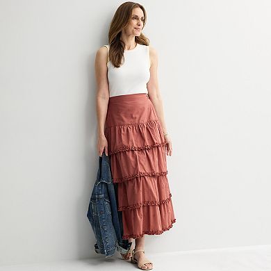 Women's Farmers Market Eyelet Maxi Skirt
