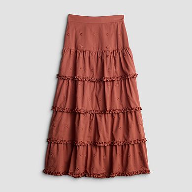 Women's Farmers Market Eyelet Maxi Skirt