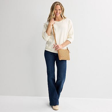 Women's Farmers Market Waffle Long Sleeve Top