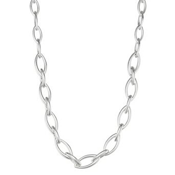 Nine West Silver-Tone Navette Collar Necklace