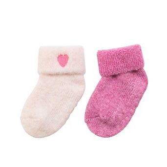 Baby & Toddler Girl Jumping Beans® 2-Pack Cozy Turncuff Socks