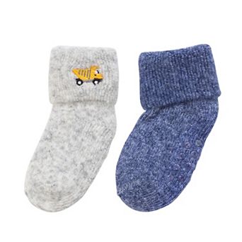 Baby & Toddler Boy Jumping Beans® 2-Pack Cozy Turncuff Socks