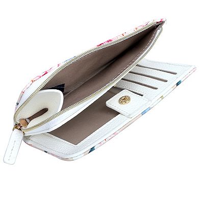 Julia Buxton L-Zip & Snap Wallet