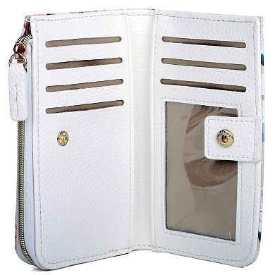 Julia Buxton L-Zip & Snap Wallet