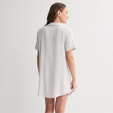 Women's Sonoma Goods For Life® Short Sleeve Modal Notch Sleepshirt