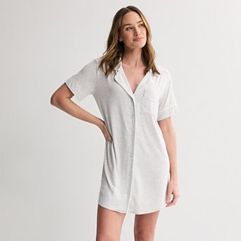 Women's Sonoma Goods For Life® Short Sleeve Modal Notch Sleepshirt