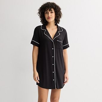 Women's Sonoma Goods For Life® Short Sleeve Modal Notch Sleepshirt