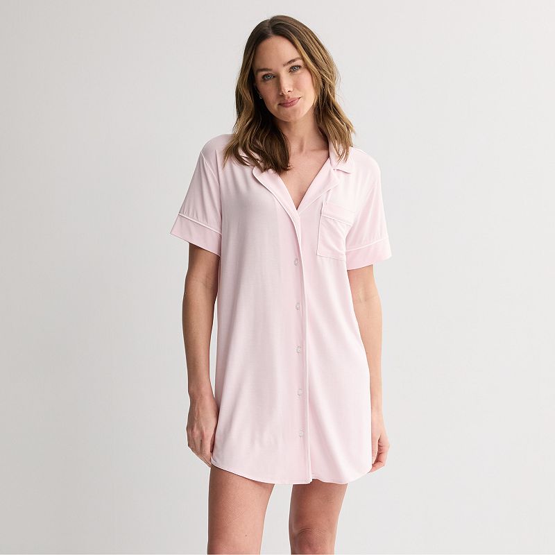 Women's Sonoma Goods For Life® Short Sleeve Modal Notch Sleepshirt,