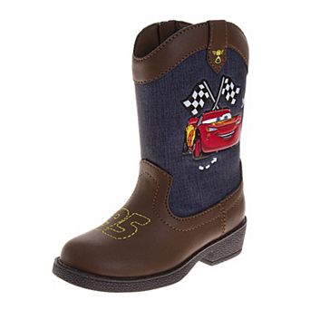 Disney / Pixar's Cars McQueen Cowboy Boots Boys Calf-High Western Style Boots (Toddler/Little Kid)
