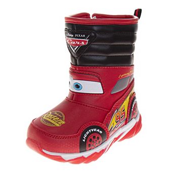 Disney / Pixar's Cars McQueen Snow Boots Boys Waterproof Warm Lined Velcro (Toddler/Little Kid)