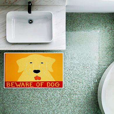 Stupell Home Decor Beware Of Dog Decorative Bath Mat