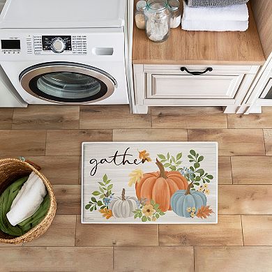 Stupell Home Decor Gather Welcome Autumn Pumpkins Decorative Bath Mat