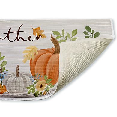 Stupell Home Decor Gather Welcome Autumn Pumpkins Decorative Bath Mat